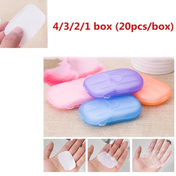 

4/3/1Boxed Soap Paper Foaming Disposable Hand Washing Portable Slice Sheets Mini Soap Paper Travel Convenient Daily Life TSLM2