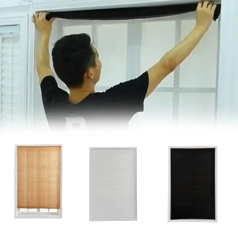 2019 nuevo balcón cortina no tejida persianas plisadas hogar cocina baño cortinas plisadas con dos Clips 2019 nuevo balcón cortina no tejida persianas plisadas hogar cocina baño cortinas plisadas con dos Clips