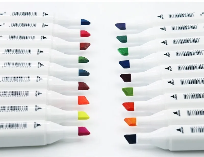 

Three generations Multicolor Oily Marker Pen Double-headed Nib Student painting Art school Landscape Design