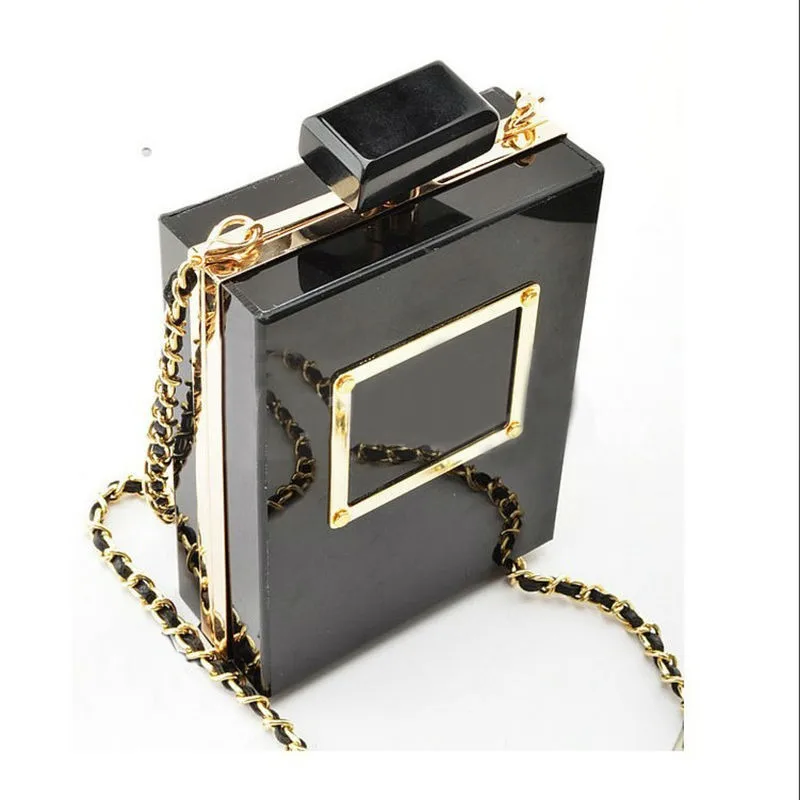 With Brand Logo Women S Evening Bags Perfume Bottle Shape Bag Clear With Brand Logo Women S Evening Bags Perfume Bottle Shape