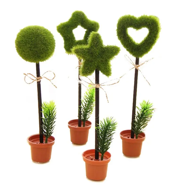 

8 Pcs Cute Cool Potted Flower Plant Shape Personalized Promotional Ballpoint Pens Office School Supplies Students Children Gif