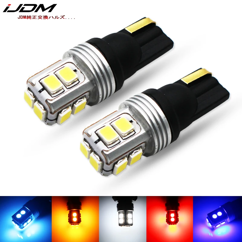 IJDM T10 LED Canbus W5W 194 192 168 светодиодная автомобильная парковочная лампа для BMW Audi Volvo и