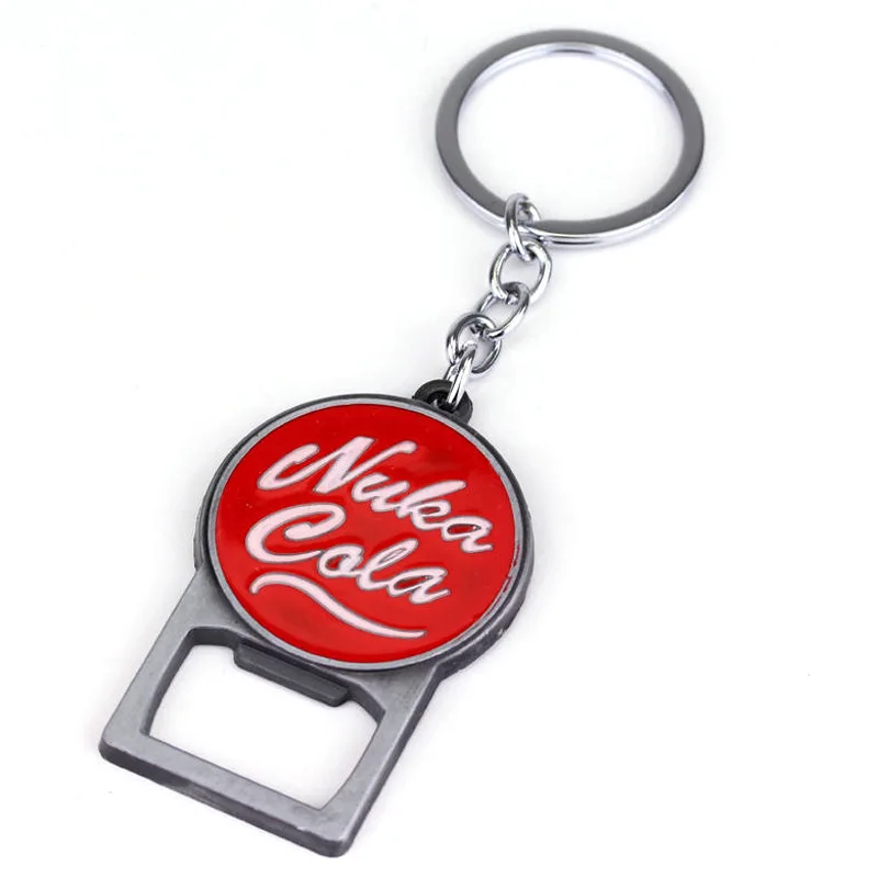 

Game Pip Boy Nuka Cola Fallout key chain Coke cover caps bottle opener keychain men metal avainnippu fashion novelty Llavero