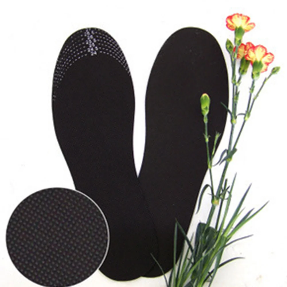 

Unisex 1 Pair Healthy Bamboo Charcoal Deodorant Insoles Cushion Foot Inserts Shoe Pads Insoles for Men Women