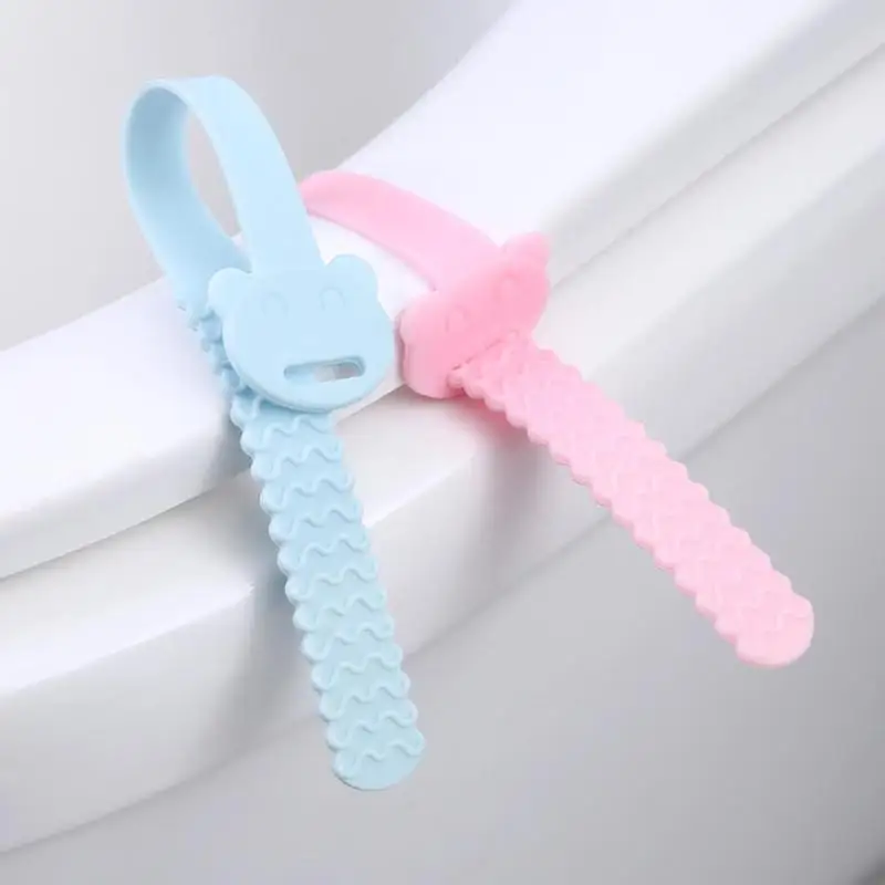 Silicone Toilet Seat Lifter Handle Cover Portable Toilet Clean Supplies convenient for Travel Home Bathroom Sanitary Closestool