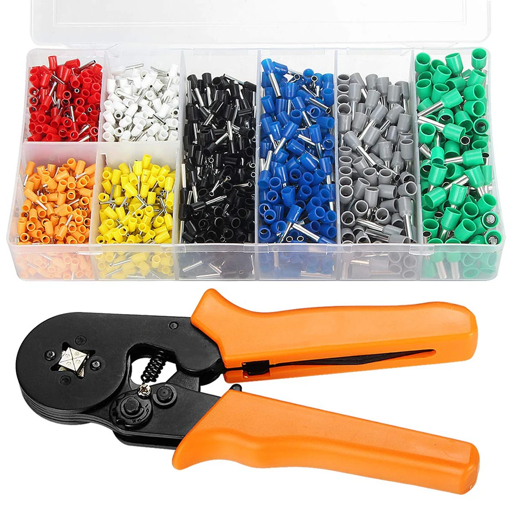 Car Tool 800PCS 0.25~6.0mm Ferrule Crimping Kit Crimper Plier Wire Ferrules Ends Terminals |