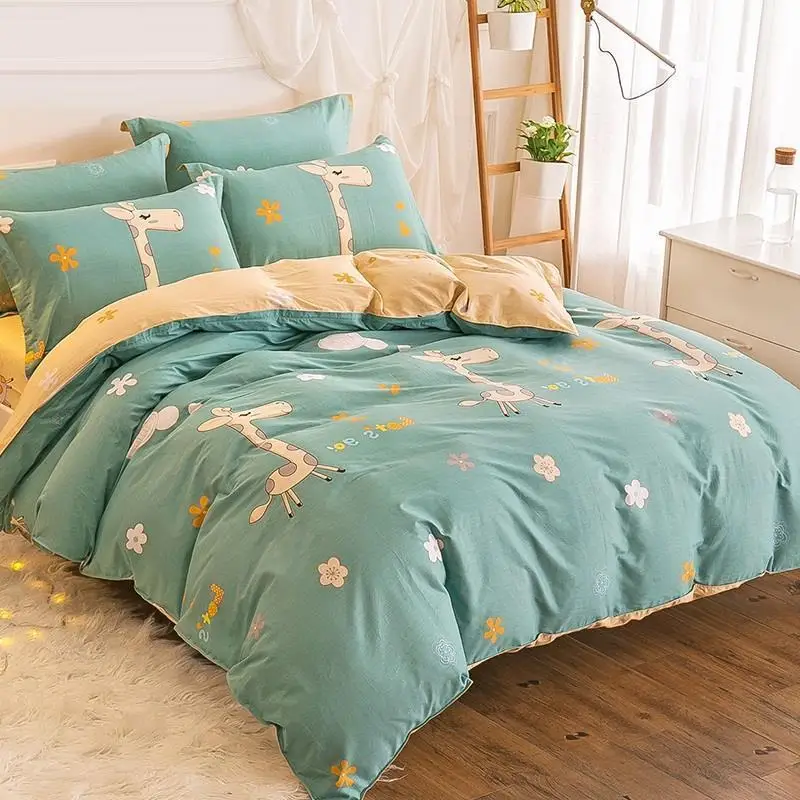 

Bedding Luxury Colcha Casal Dekbedovertrek Lits-jumeaux Linen Ropa Bed Cotton Roupa De Cama Sheet And Quilt Cover Set