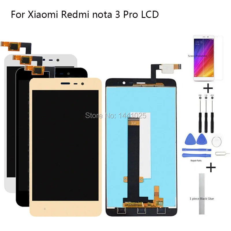 Замена экрана дисплея для Xiaomi Redmi Note 3 Pro LCD сенсорный экран 5 дюймов черный белый