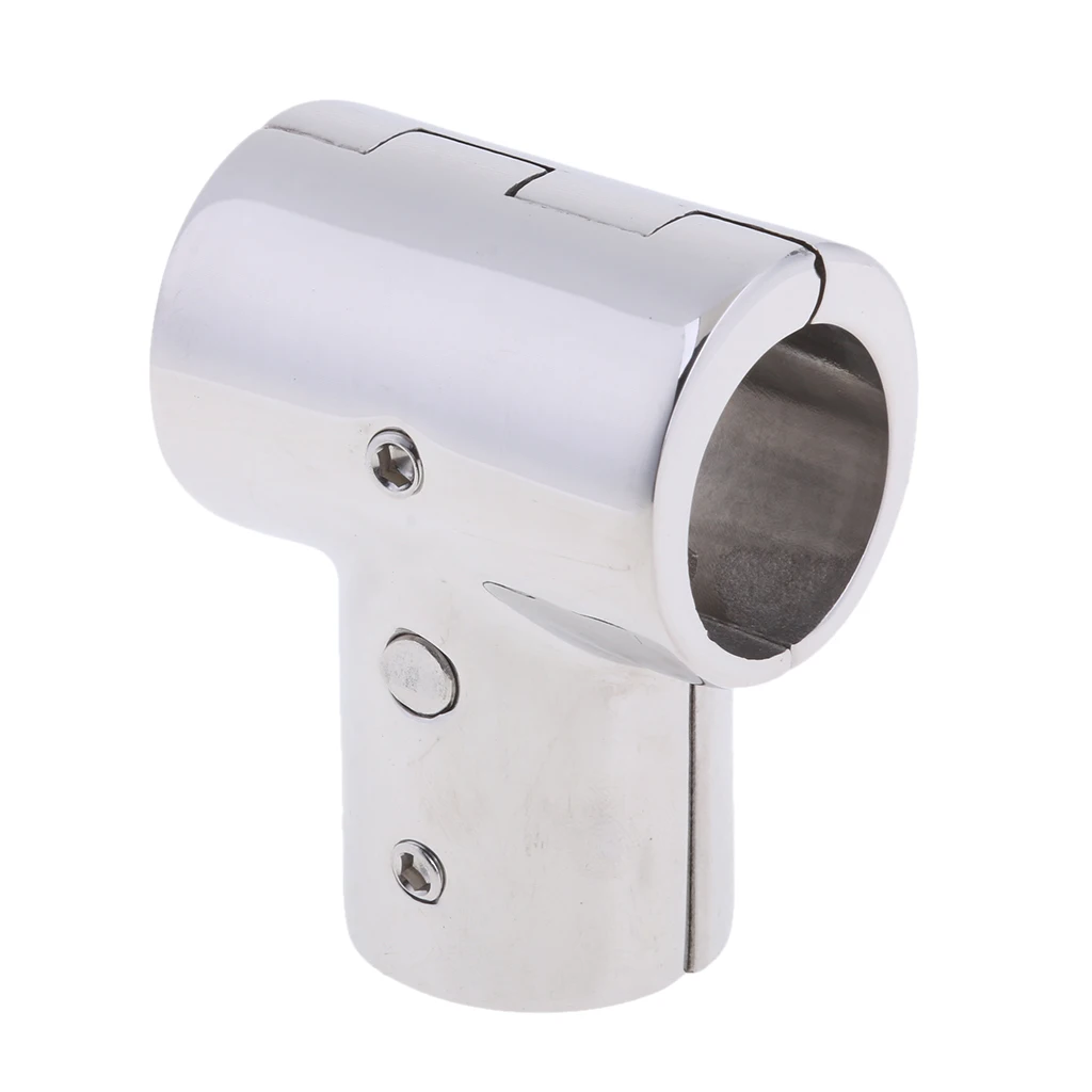 Hand Rail 2 Tube 90 Degree Connector, 316 Stainless Steel Stainless
