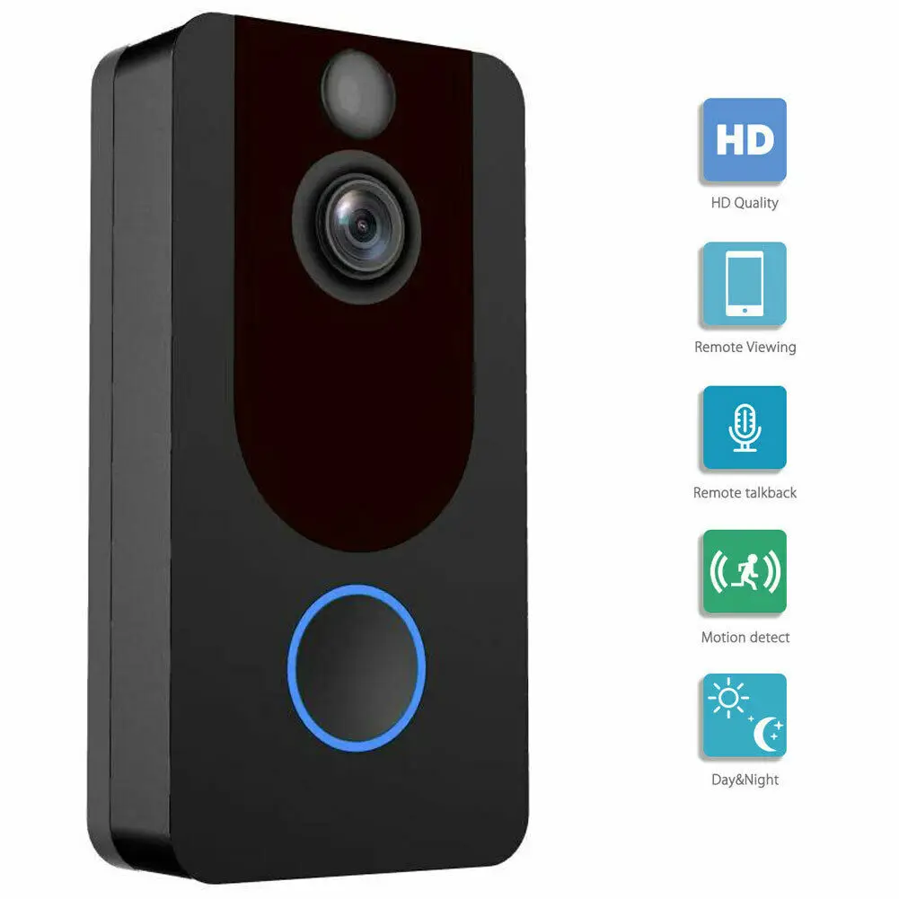 

WiFi Wireless Video Doorbell Two-Way Talk Smart Door Bell Security 1080P