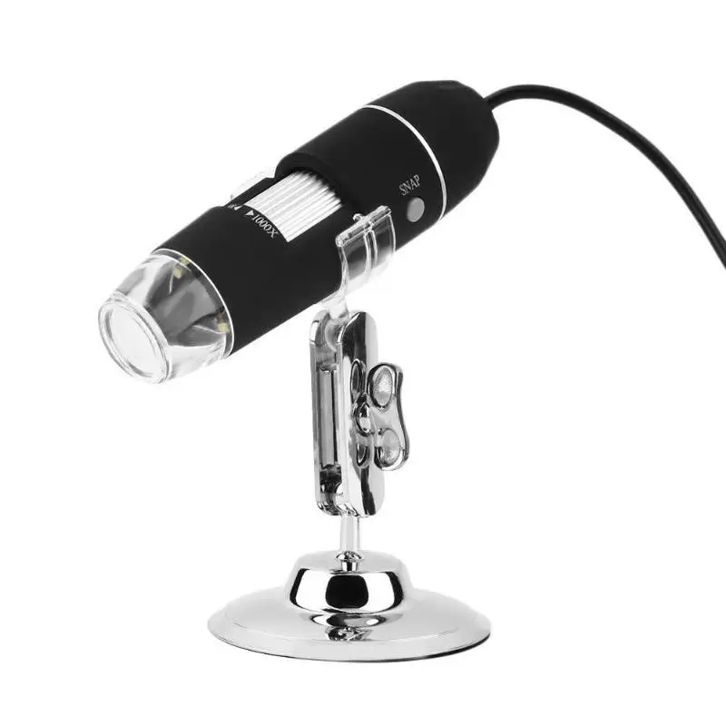 USB цифровой микроскоп 1000X 35MP 8 светодиодный электронный увеличительная камера