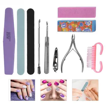 

10Pcs Professional Nail Art Manicure Pedicure Tool Set Nail Sanding Sponge Files Buffer Polish