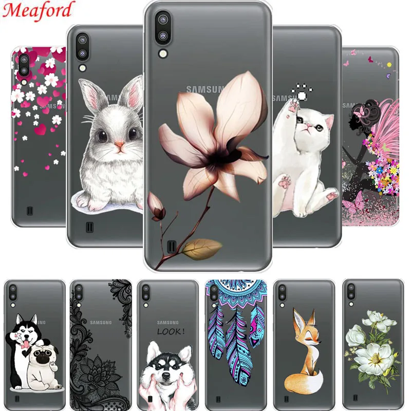 

6.22" Cover For Samsung M10 Case Silicone Soft TPU Transparent Back Case For Samsung Galaxy M10 Case Para M 10 M105F Cute Funda