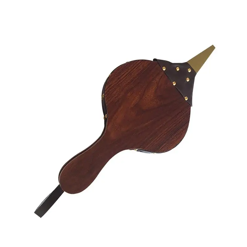 

New Arrival Air Volume Retro Bellows Dark Brown Pure Handmade Wood Fireplace Blower Outdoor Manual Effort To Facilitate The Tool
