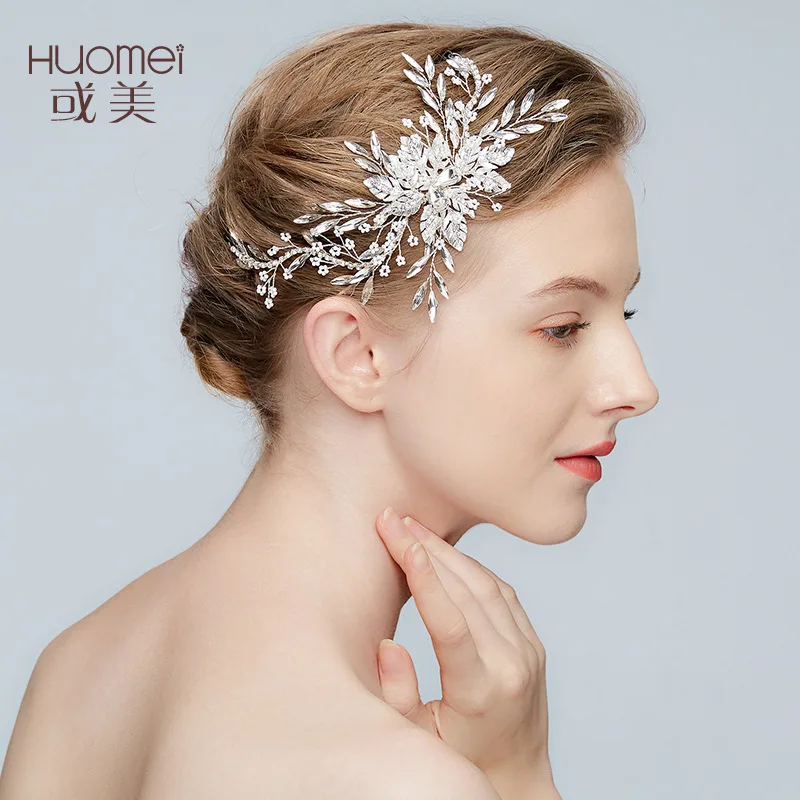 

NPASON Bride Headwear Fashion Manual Hairpin Rhinestone Wedding Dress Accessories Marry Ornaments J6114 Wedding Jewelry Hot Sale