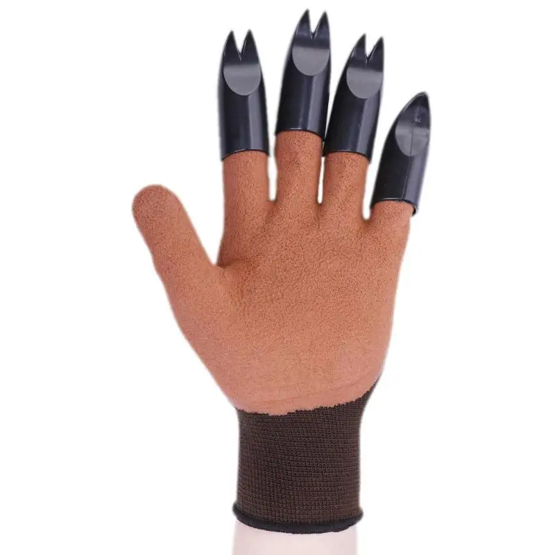 1 пара садовые перчатки с 8 кончиками пальцев когти грабли копание, рассада латексные рабочие инструменты бытовые перчатки