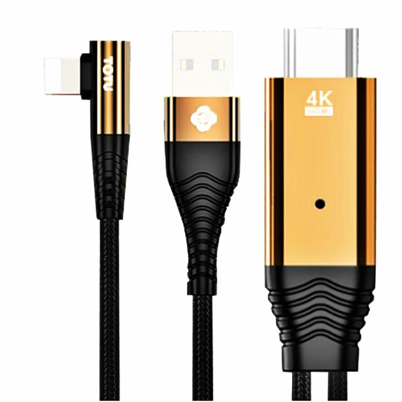 For iPhone HDMI Cable 4k HD 3.5M 8pin to HDTV TV Adapter for Lightning to HDMI for Apple iPad