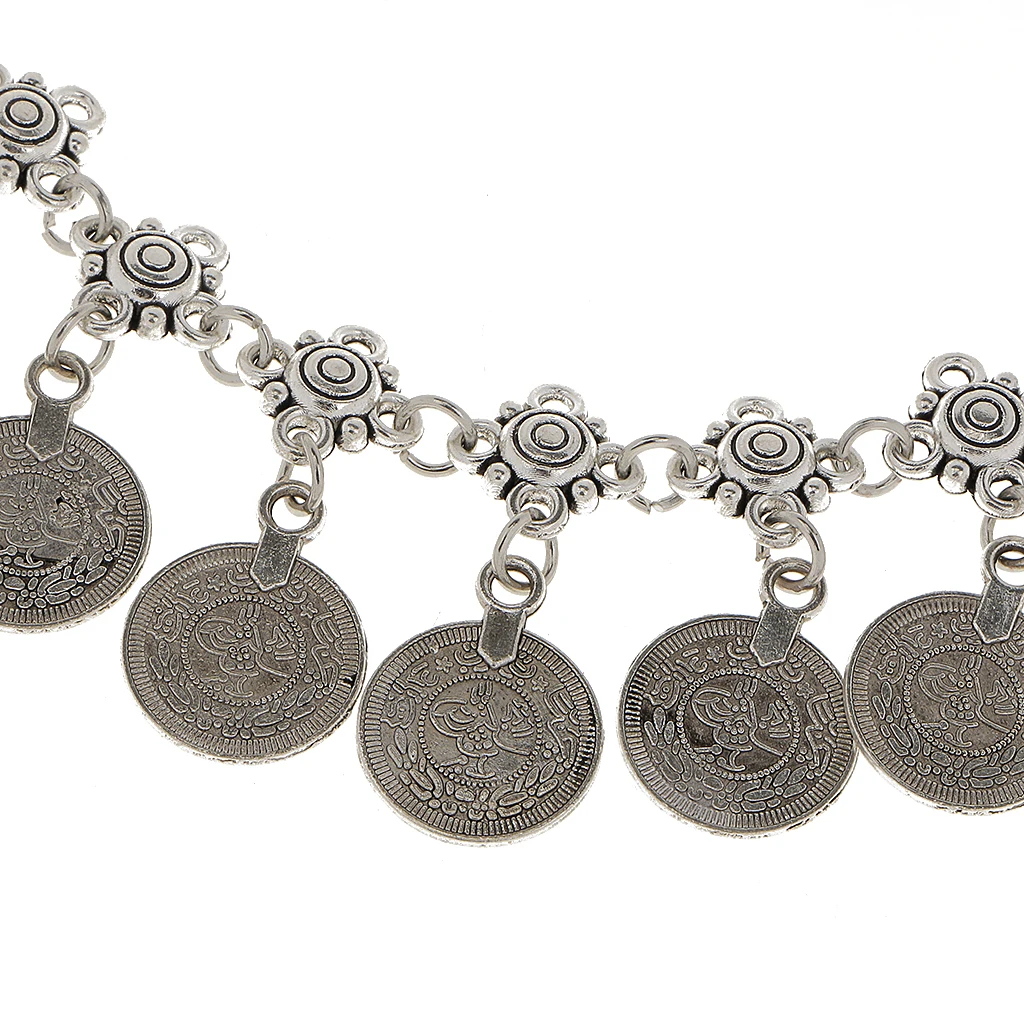 Богемные цыганские стильные монеты с кисточками, дизайнерская цепочка на голову, головные уборы, цепочки для повзяки на голову, модные ювелирные изделия, античное серебро для женщин и девушек