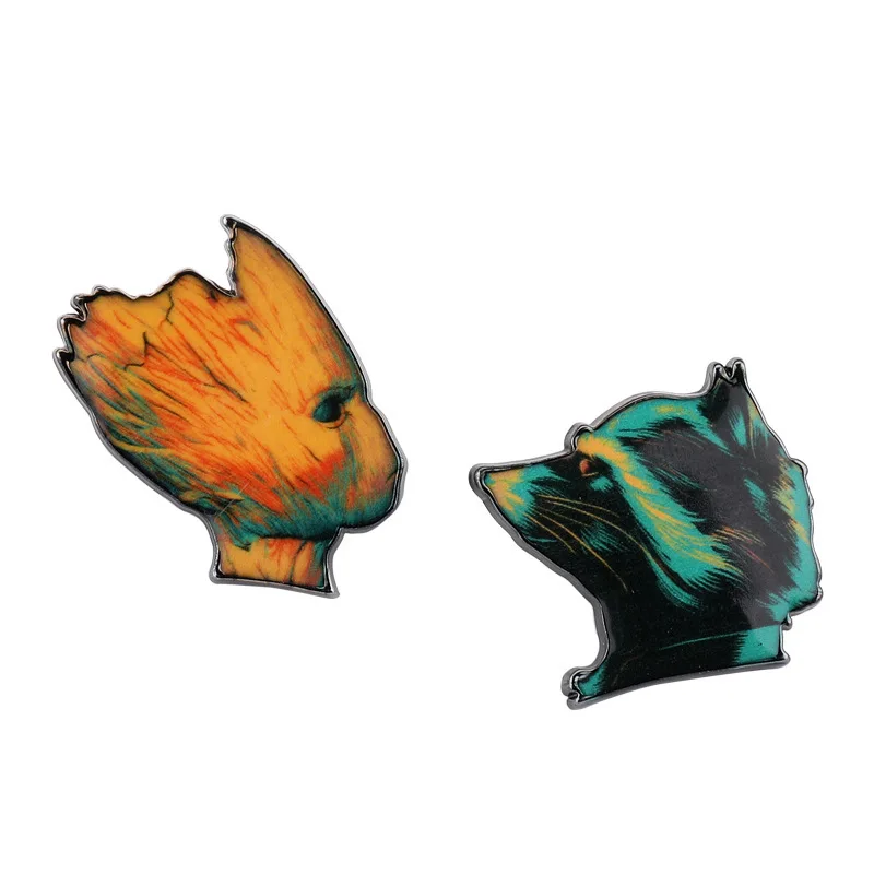 

New the avengers groot and rocket raccoon pin set guardians of the galaxy pin badges set marvel the avengers 4 pins badges
