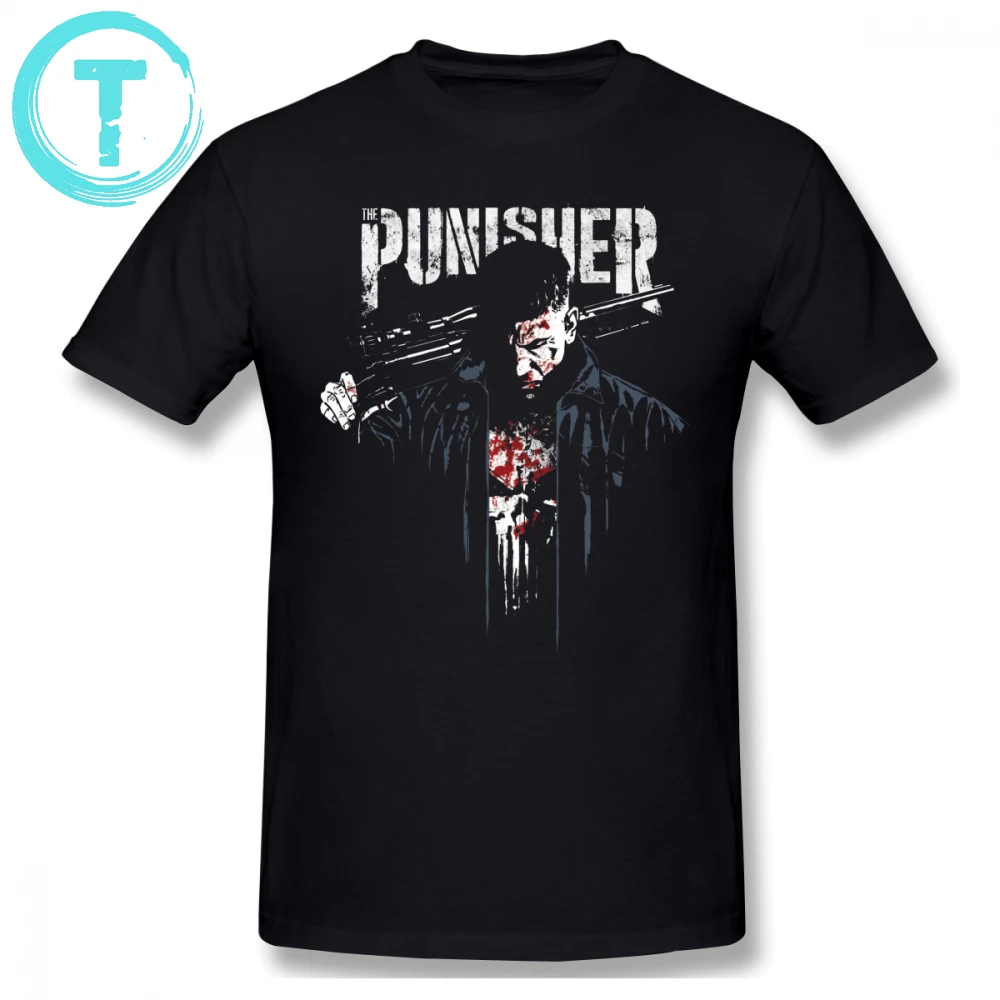 

Punisher T Shirt Jon Quesada Cover Art T-Shirt Print 6xl Tee Shirt Short-Sleeve Fun Streetwear 100 Cotton Mens Tshirt