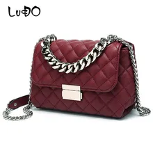 LUCDO роскошные сумки-мессенджеры дизайнерские женские маленькие цепочки ромбовидная решетка сумка через плечо женские сумки Bolsas Sac