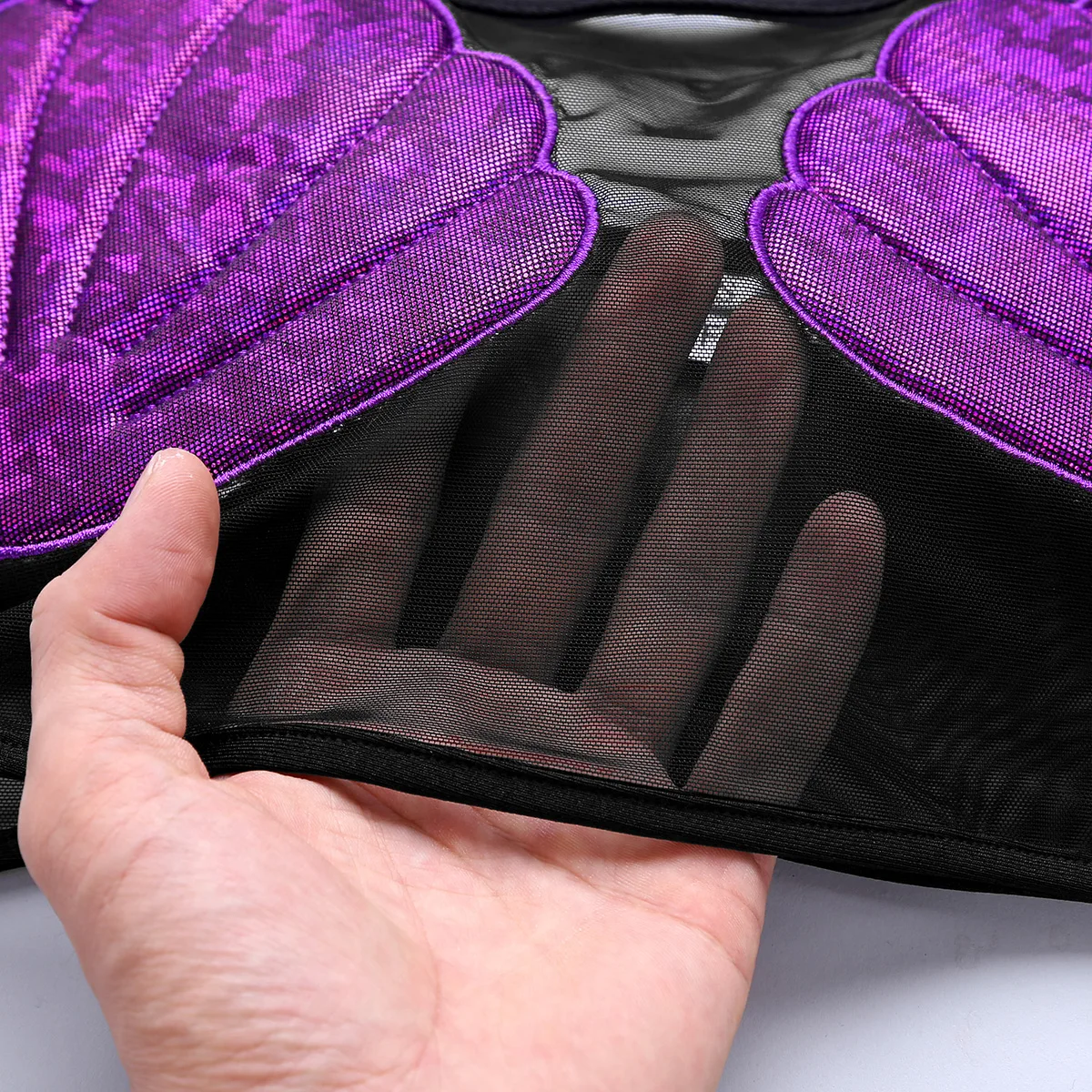 Женский прозрачный сетчатый жилет с узором в виде ракушки укороченный Топ Бикини Топ сексуальный купальный костюм для девочек, купальник, ультратонкая пляжная одежда, бюстгальтер для девочек