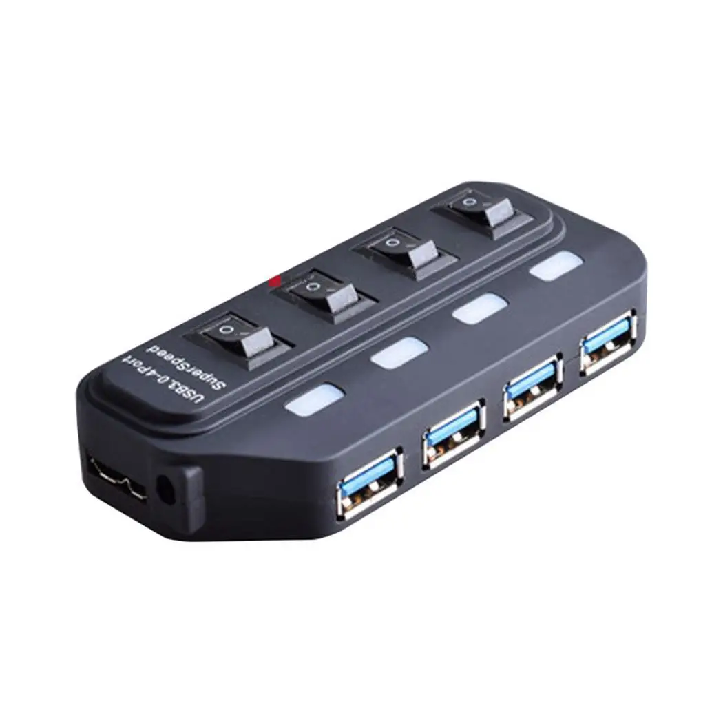 Портативный многопортовый USB3.0 с высоким уровнем Скорость хаб передачи данных 5