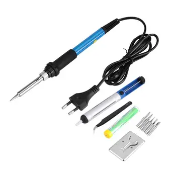 

Electric Soldering Iron Adjustable Temperature Internal Heating Solder Station Gun Repair Tools with 5 Welding Tips US EU 60W