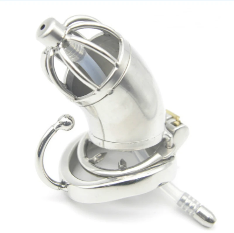 

Long Stainless Steel Anti-Offset Belt Catheter Chastity Lock/Belt Arc Belt Clasp Ring C278-2 Male Chastity Device