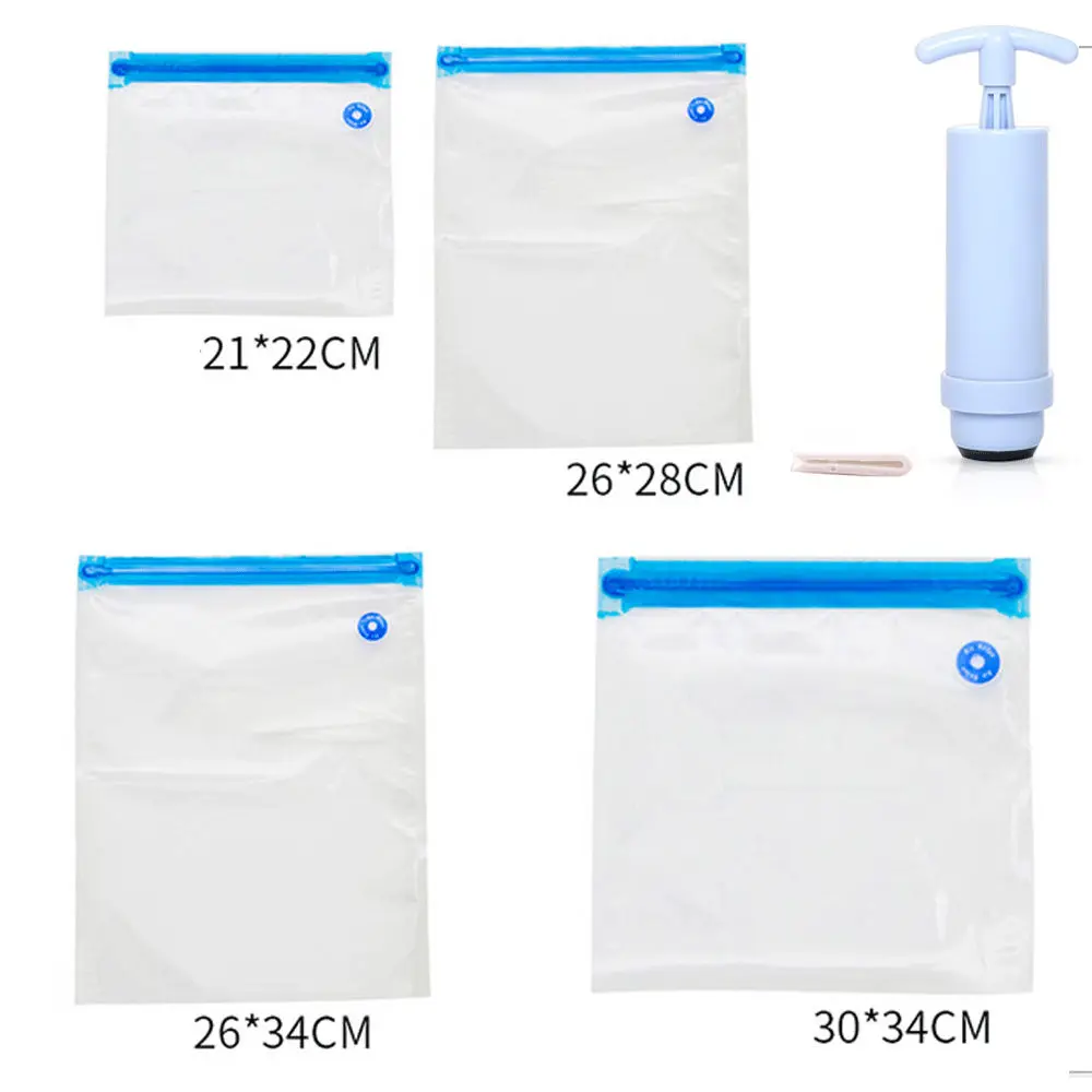Многоразовые мешки Ziplock вакуумные компрессионные пакеты для хранения