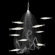 1 шт. медная пружина рыболовная сеть для мелководья маленькая сетка светящиеся бусины шарикоподшипник твердое кольцо разъем поворотный Рыболовный инструмент