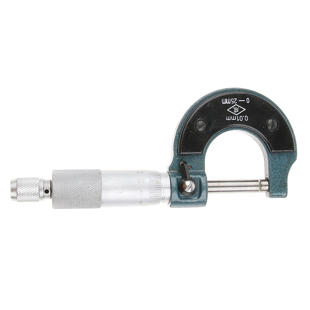 Manual Micrometer Calipers Spiral Measuring Tool 25mm/ 0.01 Micrometers