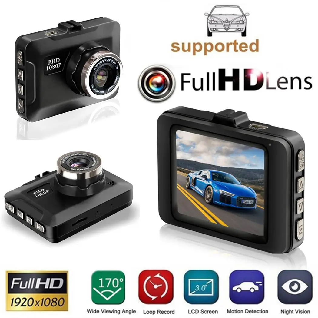 

HD 1080P Multi-function Mini Driving Recorder 2.0 2.2 front windshield 1.3 million inch Display Screen 8H