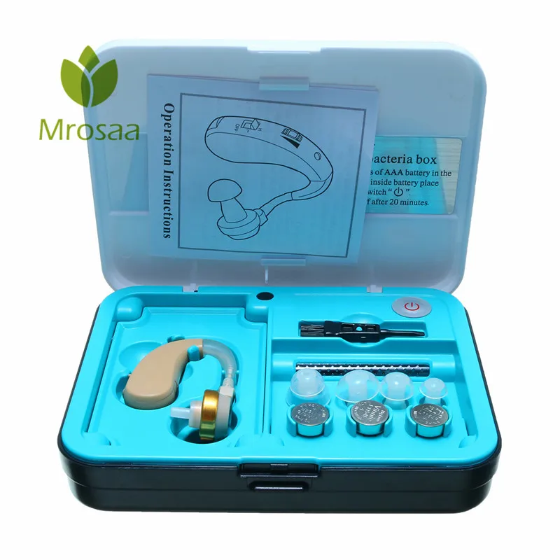 Digital Ear Hook BTE Hearing Ear Aid Kit Anti Bacteria Sound Voice Amplifier Family Elder Parents