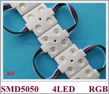 

SMD 5050 RGB LED light module injection LED module DC12V 36mm*36mm*6mm SMD5050 4 LED 0.96W 80lm RGB CE ROHS