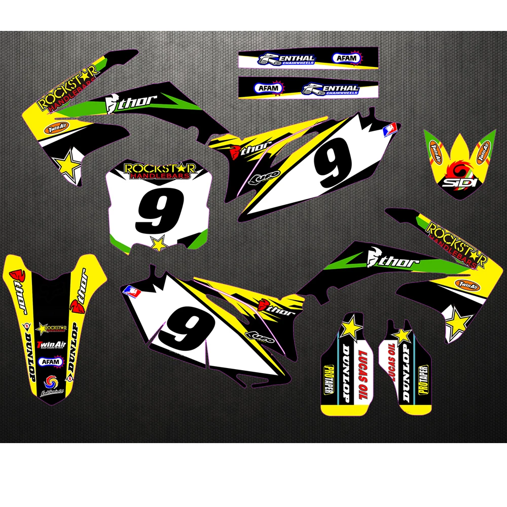 Graphique Décalque ticker Pour Honda CRF250R CRF250 2010 2011 2012 2013