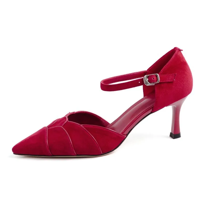 Carole Chicas Tinto rosa Levy rosado negro De Zapatos Fiesta Nueva Bailando Moda Negro Individuales Verano 2019 Punta Primavera Mujer vino rojo Bombas 77qfrA