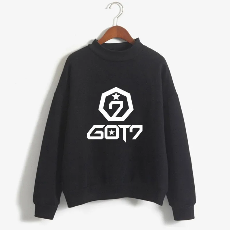  New 2019 Exo Blackpink Hoodies Women Warm Hoodies Twice Wanna One Got7 Sweatshirts Harajuku Ladies 