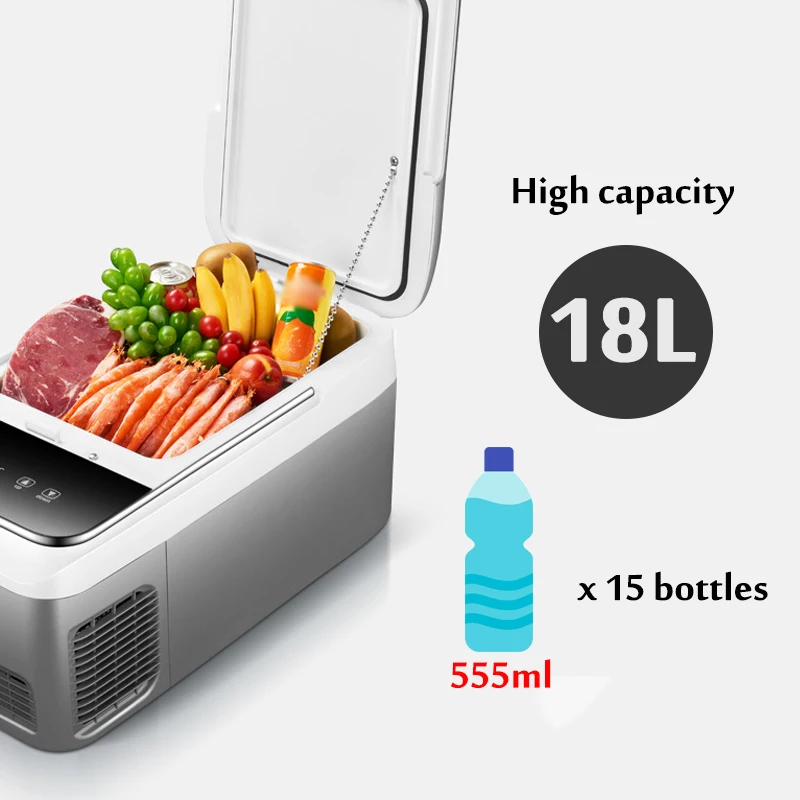 18L Car Refrigerator Freezer Cooler Car Fridge Compressor for Car Home Picnic Refrigeration Freezer -20~10 Degrees DC 12V 240V