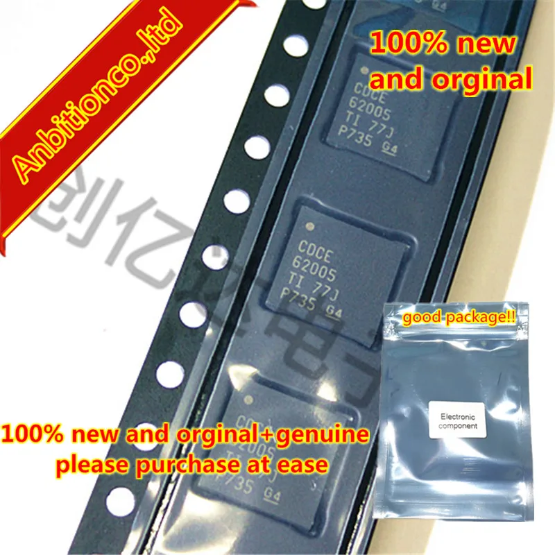 

2 шт. 100% новый и оригинальный CDCE62005RGZT CDCE62005 VQFN-48 пятиконечный генератор часов/очиститель дрожания в наличии