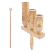 Деревянный ударный музыкальный инструмент, Колокольчик для сенсорного развития музыки для раннего развития, игрушки для детей