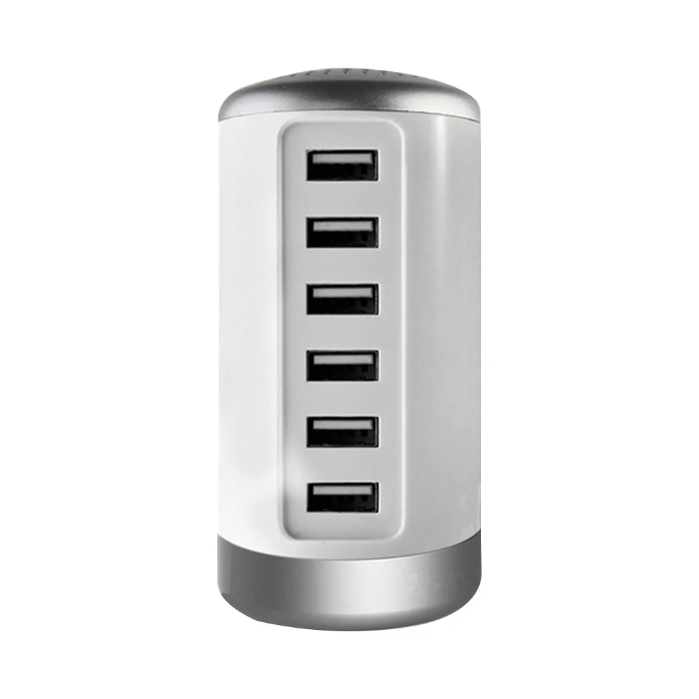 Smartphone Tablet Adapter Desktop Hub USB Charger 6 Ports Identification Digital Travel Charging Station Smartphone Tablet Adapter Desktop Hub USB Charger 6 Ports Identification Digital Travel Charging Station
