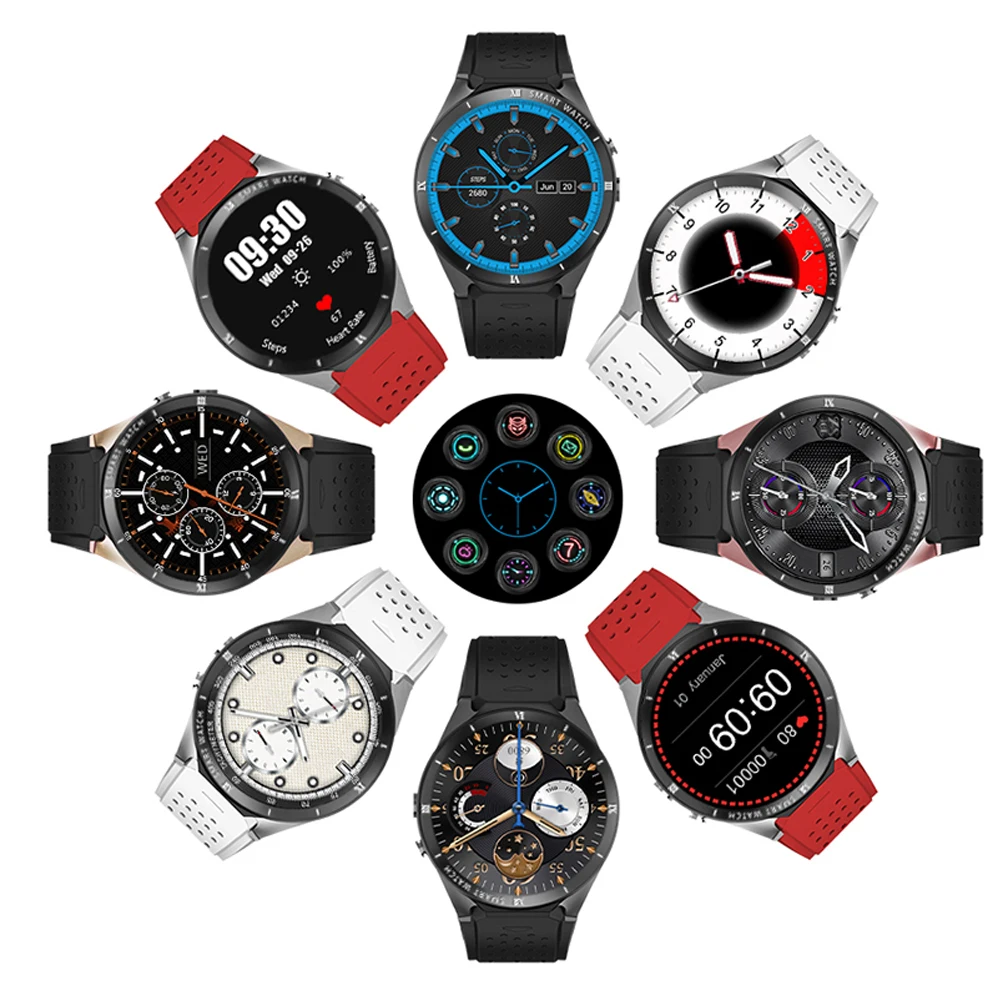 KW88 Pro Smart watch Men 3G GPS Watch With Camera Android 7.0 1GB+16GB Bluetooth mens Sport Watch Connect IOS Android Phone