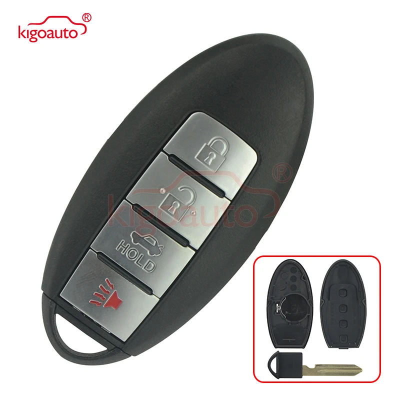 Kigoauto KR55WK49622 Keyless Entry Smart Remote Key Shell fob 4 Button Insert Blade for Infiniti FX50 FX35 Q40 Q60 Q70 G25 G35