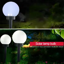 IP65 Водонепроницаемый 2 шт. Светодиодная лампа для лужайки на солнечной батарее сад шар светильник с датчиком для открытого ландшафта LED декоративный уличный