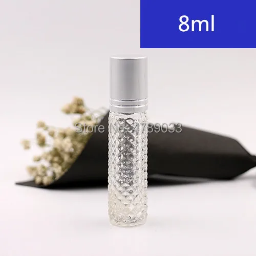 

10/30/50pcs 8ml Glass Roll on Bottle Sample Test Roller Essential Oil Vials with Glass Ball Refillable Package