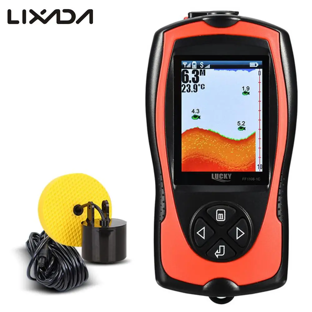 LUCKY FF1108-1CT Portable Fish Finder 100M/300FT Depth Alarm Wired Detector for Carp Pesca | Спорт и развлечения