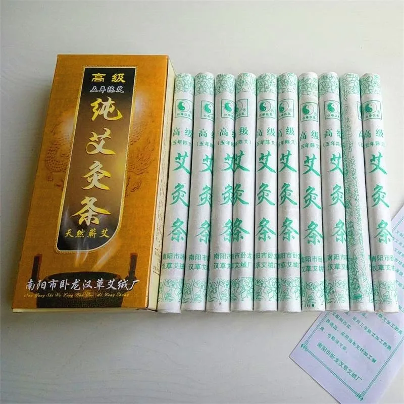 10 шт./кор. мокса рулоны в традиционном китайском стиле ролик для завивки волос черный ролик горелки прижигание, акупунктура массаж