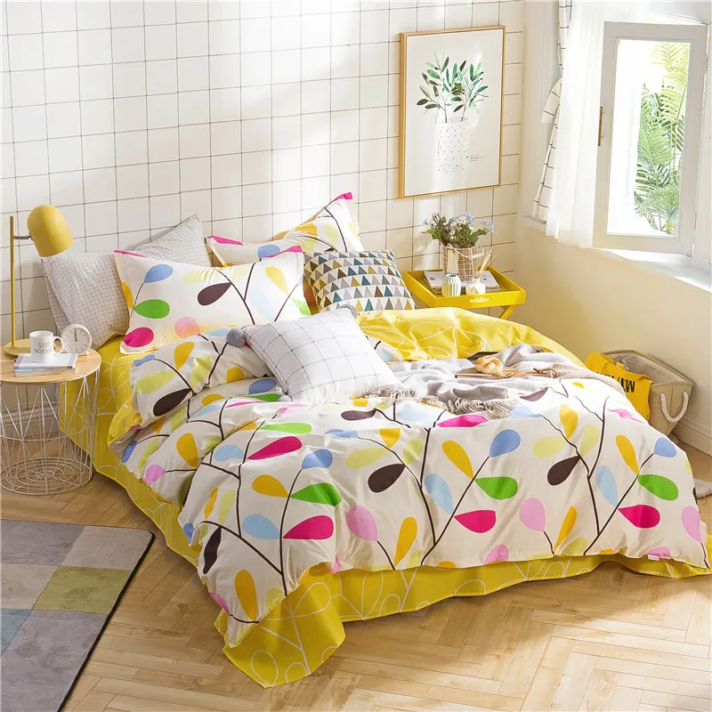 

1 PCS Duvet cover printing single double size quilt cover Skin Care Cotton Bedclothes 160x210cm/180x220cm/200x230cm Size