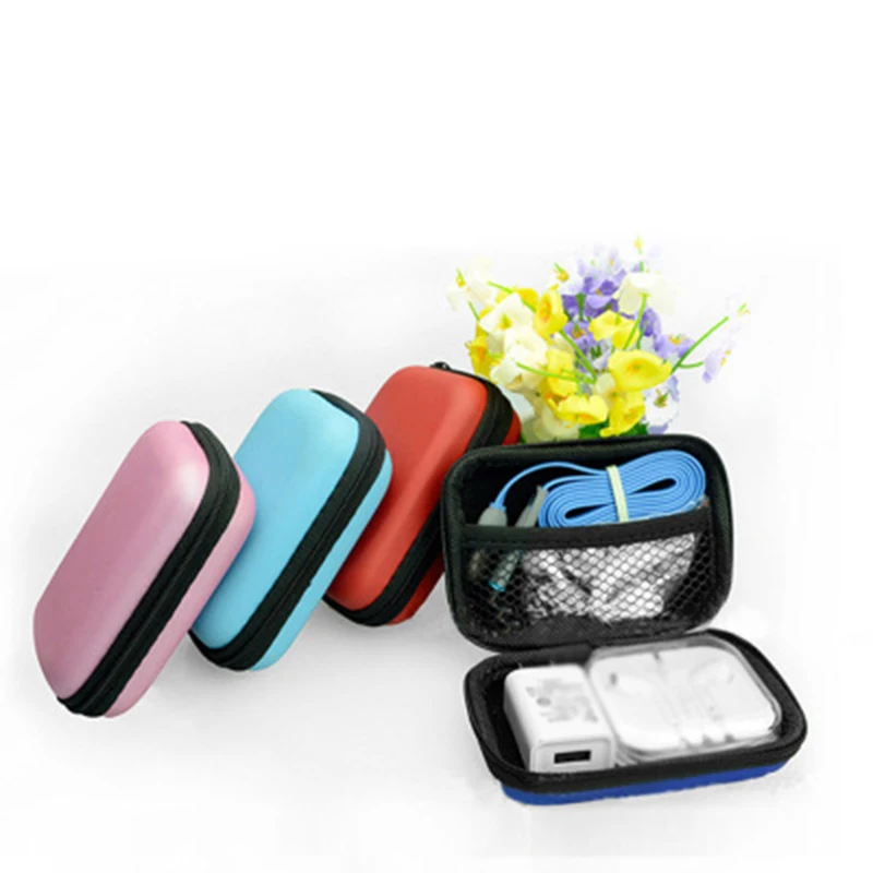 

Portable Charging Cable Headphone Earbuds Earphone Coin Holder Mini Storage Hard Box Storage For Memory Card USB Cable Travel U